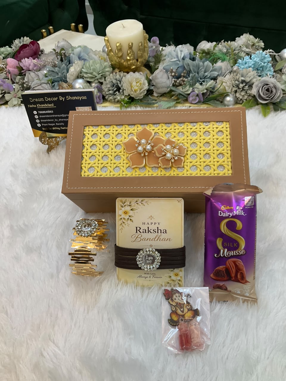 Premium Raksha Bandhan Gift Hamper with 1 gm Pure Silver Coin Rakhi