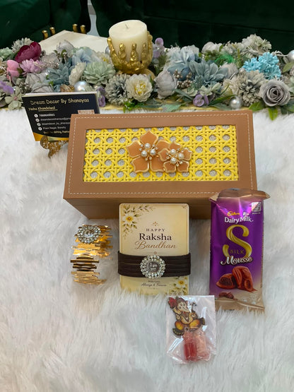 Premium Raksha Bandhan Gift Hamper with 1 gm Pure Silver Coin Rakhi