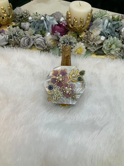 Mother of Pearl Coin Box – Hexagon