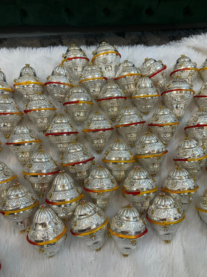 German Silver Openable Nariyal (Set of 6)