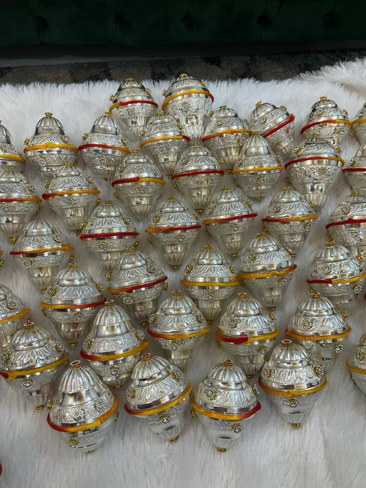 German Silver Openable Nariyal (Set of 6)