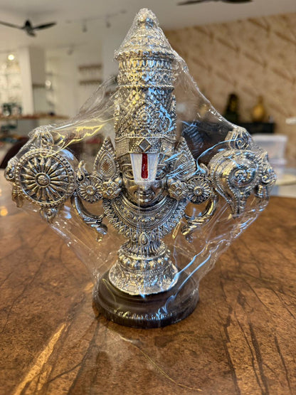 Real Silver Plated Balaji Idol (8” x 8”)