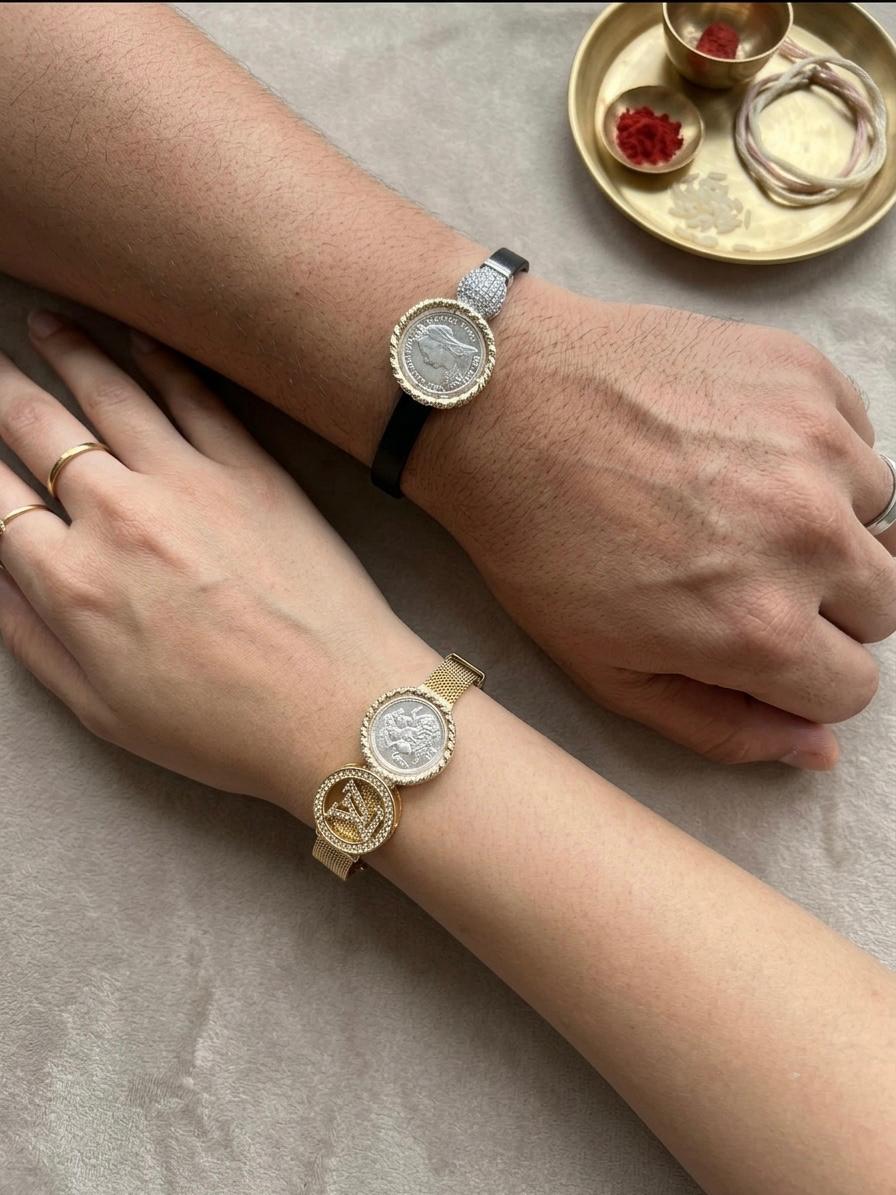 Unisex Silver Coin Band Rakhi- 1 Gm