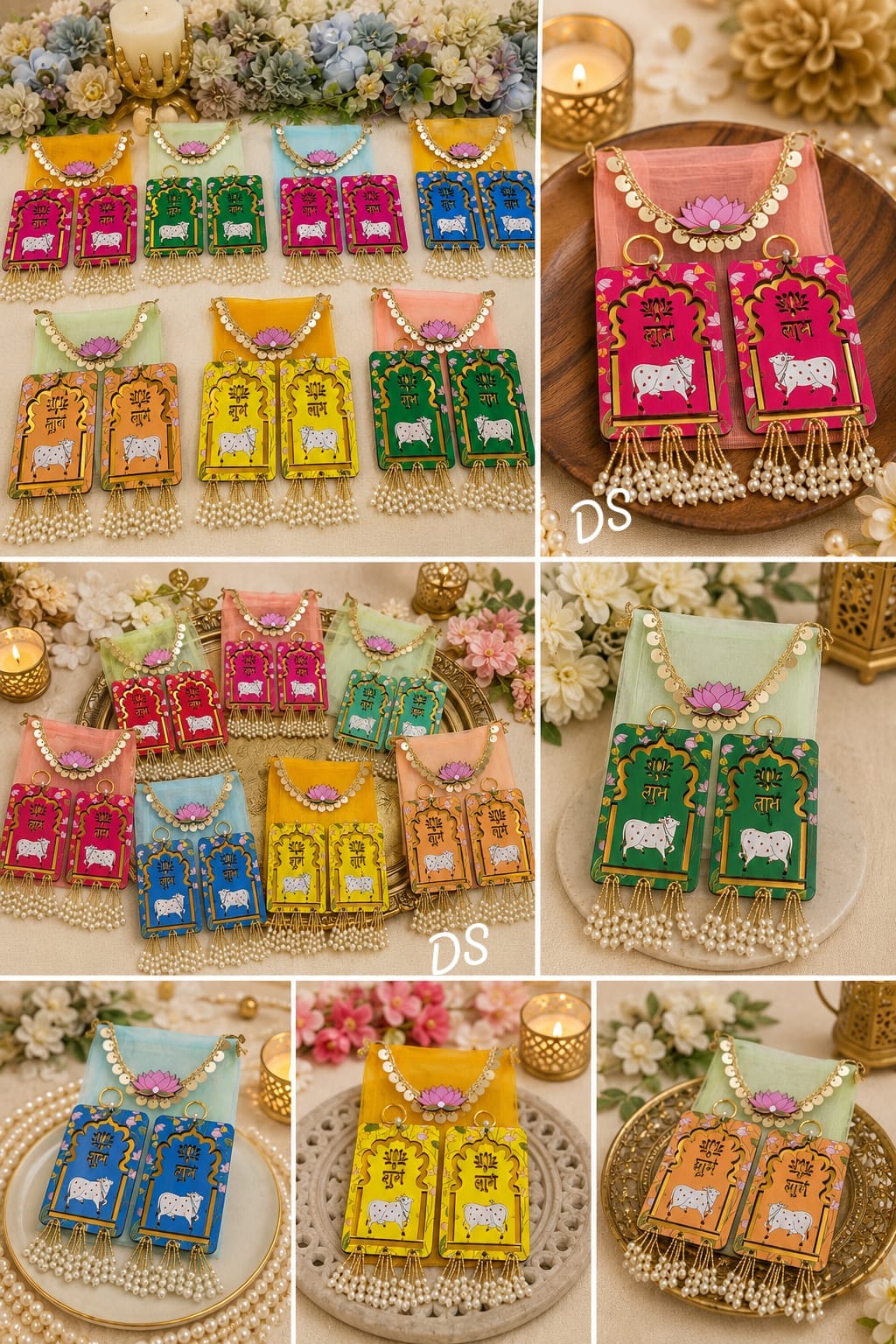 Budget Friendly Pichwai Shubh Labh  - Set of 10