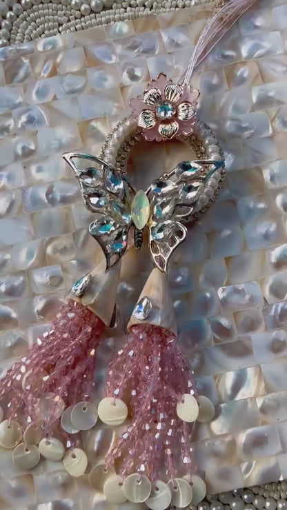 Butterfly Stone Rakhi Pair