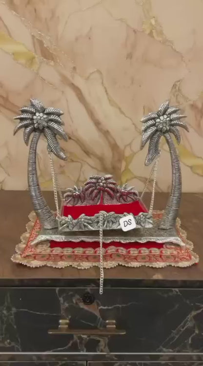 German Silver Coconut Tree Jhoola