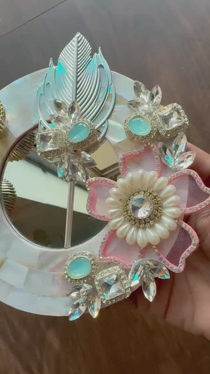 Mother of Pearl Tilak Platter Set (6 Inches)