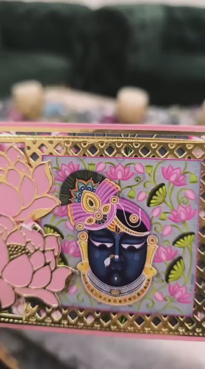 Premium Designer Shrinathji Lotus Envelope (Set of 10)