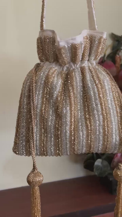 DP106 - Double Side Work Potli – Elegant &amp; Rich Handcrafted Design