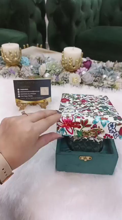 GS102 - Silver Plated Carving Work Tealight Holder