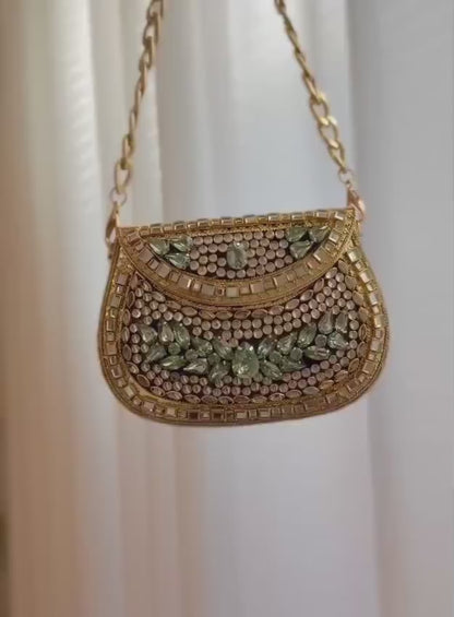 C. Kundan Work Metal Clutch