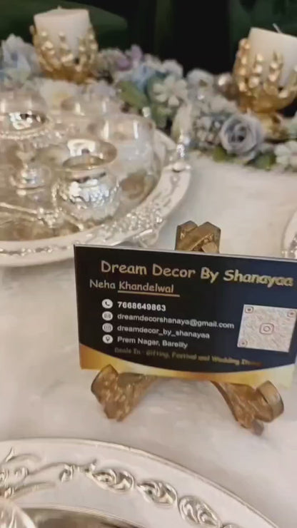 Imported Silver-Plated Puja Thal Set