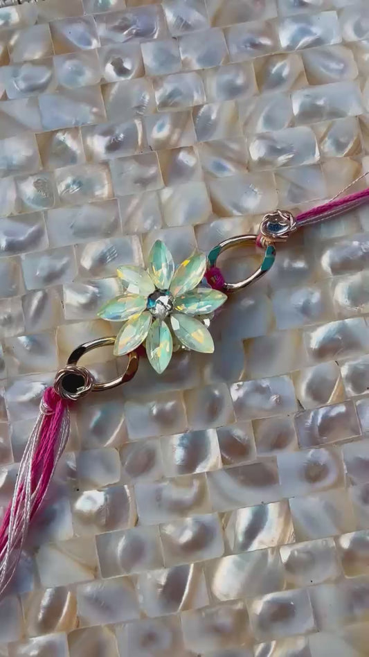 Butterfly Stone Rakhi Pair