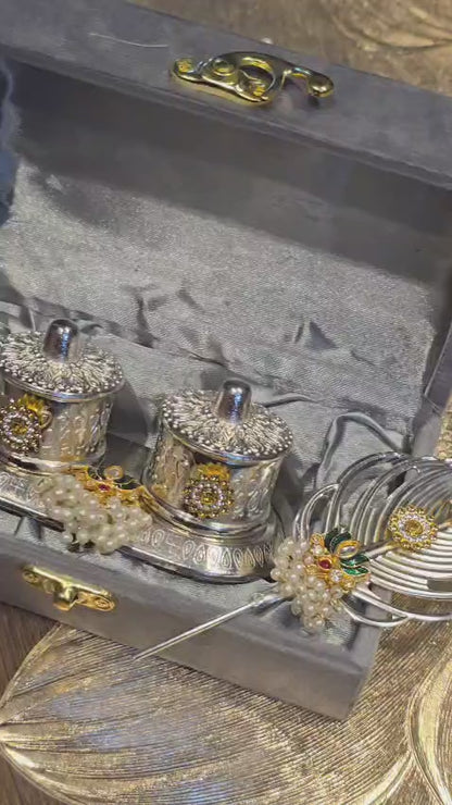 German Silver Decorated Tilak Chopda